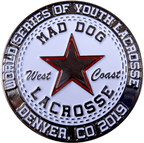 Custom Mad Dog Lacrosse Soft Enamel Trading Pin